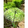 Rain-Brella Зонт  прозрачный трость с листьями полуавтомат