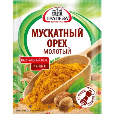 Мускатный орех молотый	"Трапеза"	15г