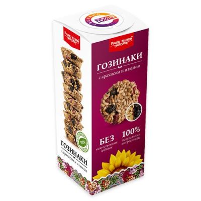 Гозинаки с арахисом и изюмом, 210г