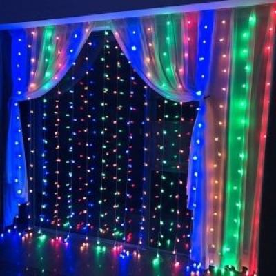 Распродажа! СВЕТОДИОДНАЯ LED ГИРЛЯНДА ЗАНАВЕС 3*3 М. ЦВЕТНОЕ СВЕЧЕНИЕ