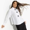 Рубашка с контрастным декором Стильный вайб (white)