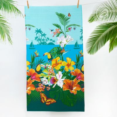 Вафельное пляжное (банное) полотенце Багамы-80*150