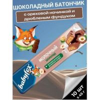 «BabyFox», молочный шоколад с ореховой начинкой и дробленым фундуком, 45 гр. (уп...
