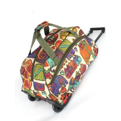 Сумка NTL-М  на колесах, Дизайн, 1отд, 1внеш карм, бежевый (цв.кошки) SALE 245950