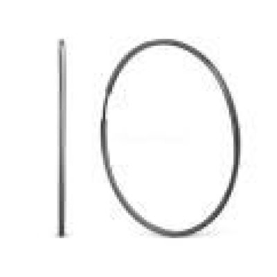 Серьги-конго из серебра родированные - диаметр 6 см 925 пробы CTE-12511-60-BRP