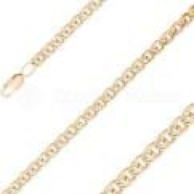 Цепь из золочёного серебра Бисмарк, 50 см, сечение проволоки 0,50 мм 925 пробы 1-001аз