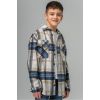 Детская теплая фланелевая рубашка в клетку Happyfox