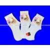 3 ПАРЫ - Следки женские короткие (с силиконом) БЕЛЫЕ - 3 ПАРЫ