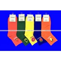 НОСКИ ЦВЕТНЫЕ женские Фрукты-смайлики