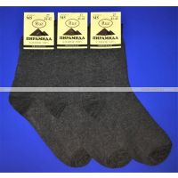 5 ПАР - Пирамида носки мужские М-5 хлопок темно-серые - 5 ПАР цена за 1 шт