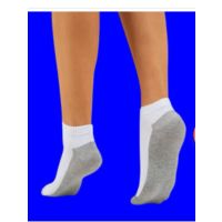 Байвэй носки женские укороченные белые (серая подошва) арт. 1243