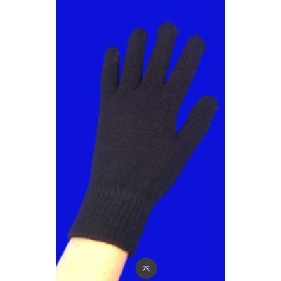 Перчатки женские, подростковые ЧЕРНЫЕ с начесом арт. А 17 (601)