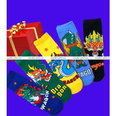 Носки универсальные ЦВЕТНЫЕ Символ 2024 года арт. 1157