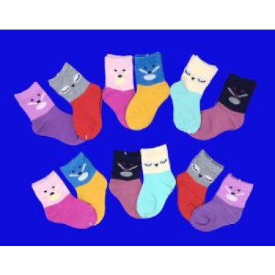 Носки детские "Бебики" р-р 0-3 (длина стопы носка 9-10см)