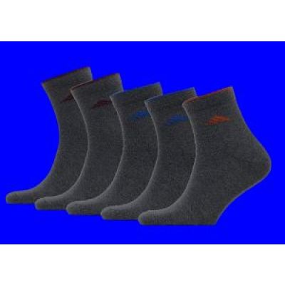 5 ПАР - Золотая игла носки мужские укороченные спортивные с-1010 с лайкрой ТЕМНО-СЕРЫЕ