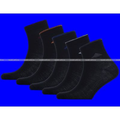 Золотая игла носки мужские укороченные спортивные с-1010 с лайкрой черные