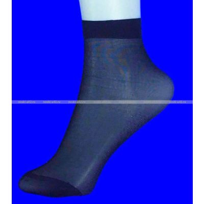 Носки капрон женские с "тормозами" черные 10 пар