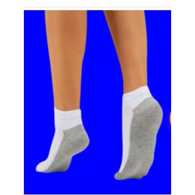 Байвэй носки женские укороченные белые (серая подошва) арт. 1243