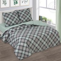 КПБ Ирландия- DE LUXE поплин-1.5 спальн. простынью на резинке арт.930