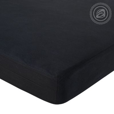 Простыня на резинке поплин "Черный" Размер: 90*200  арт.981