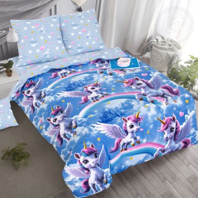 КПБ Единорожки (поплин детский) арт 912 -1,5 сп.