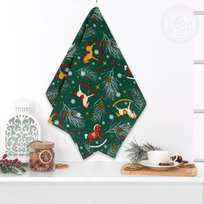 Полотенце кухонное из рогожки "Лошадки" артпкр.50.70 разм50х70