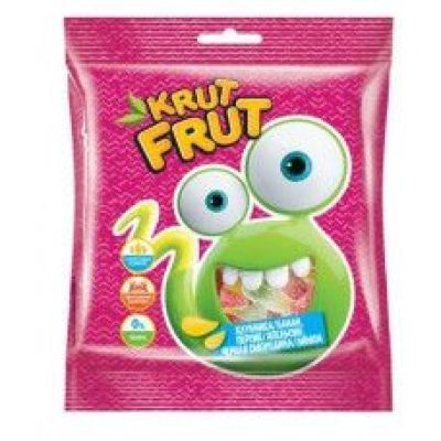 «КрутФрут», мармелад жевательный в форме забавных змеек в посыпке с легкой кислинкой, 70 гр. Яшкино