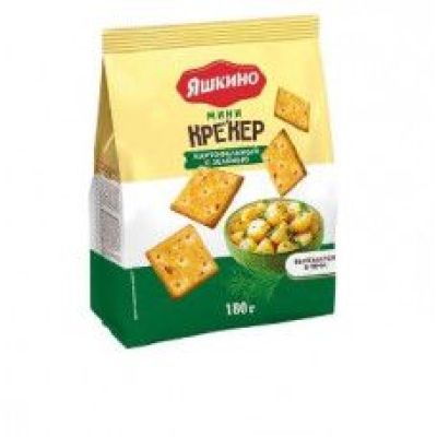 «Яшкино», крекер мини картофельный с зеленью, 180 гр.