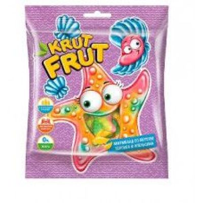 «KrutFrut», мармелад жевательный «Звездочки со вкусом персика и апельсина», 100 г