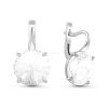 Серьги из серебра с кристаллами Swarovski родированные 925 пробы с-002р-001