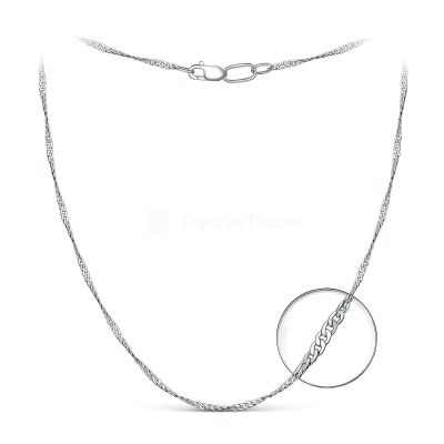 Цепь из серебра родированная - Сингапур, 45 см 81035010245