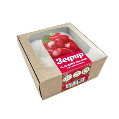 Зефир "Русские традиции" с ягодами клюквы 200г (8шт/кор)