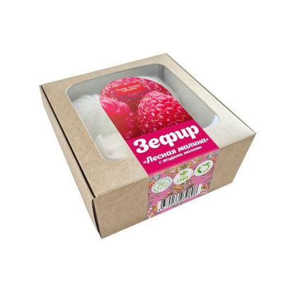 Зефир "Русские традиции" с ягодами малины 200г (8шт/кор)