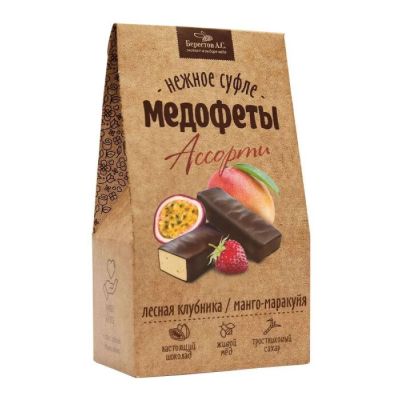 Медофеты суфле ассорти манго маракуйя/лесная клубника, 150 гр