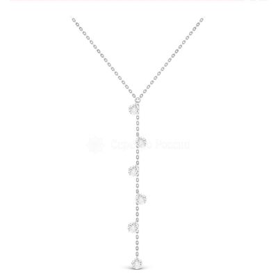 Колье из серебра с фианитами родированное 925 пробы 531016_001