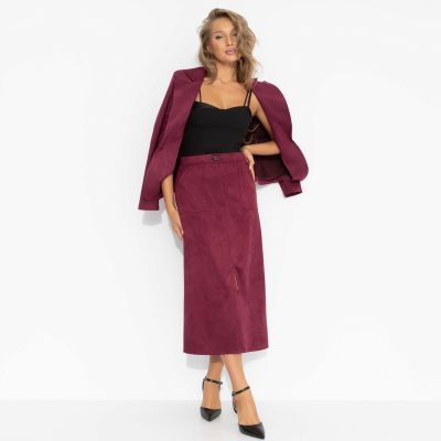 Юбка с карманами Откровенно шикарная (бордовая)