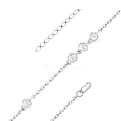 Браслет из серебра с фианитами родированный 925 пробы 560002_001