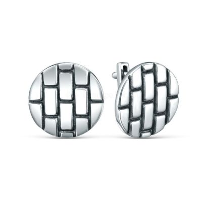 Серьги из чернёного серебра 925 пробы с-002о