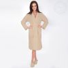 Халат запашной с воротником (бежевый) арт011S/M разм44-46