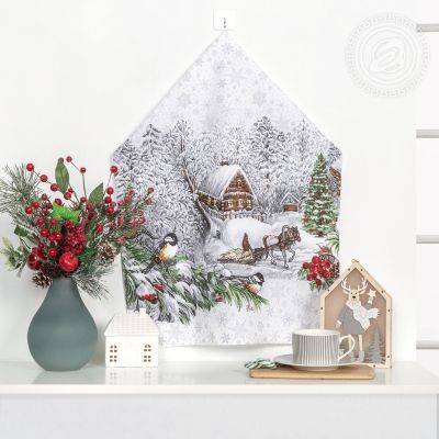 Полотенце кухонное из рогожки "Студеная пора" артпкр.50.70 разм50х70