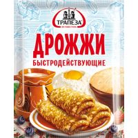 Дрожжи  быстродействующие	"Трапеза"	10г