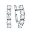 Серьги из серебра с фианитами родированные 925 пробы с-3987-р