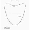 Цепь из серебра родированная - Кордано, 55 см 100205055р Кордано