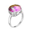 Кольцо из серебра с кристаллом Swarovski родированное 925 пробы 0042к-001VL
