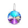 Подвеска из серебра с кристаллом Swarovski родированная 925 пробы 0042п-001Vl