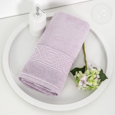 Полотенце махровое "Ажур" (светло-лавандовый) арт ПМА-50.90У 50*90