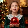Новогоднее украшение набор шаров, 12 см., цв.красный
