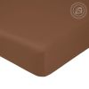 Простынь Сатин Простыня на резинке ""Коричневый""-160*200 арт.834_гк