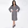 Sale! Халат запашной с воротником (серебро) XL 56-60